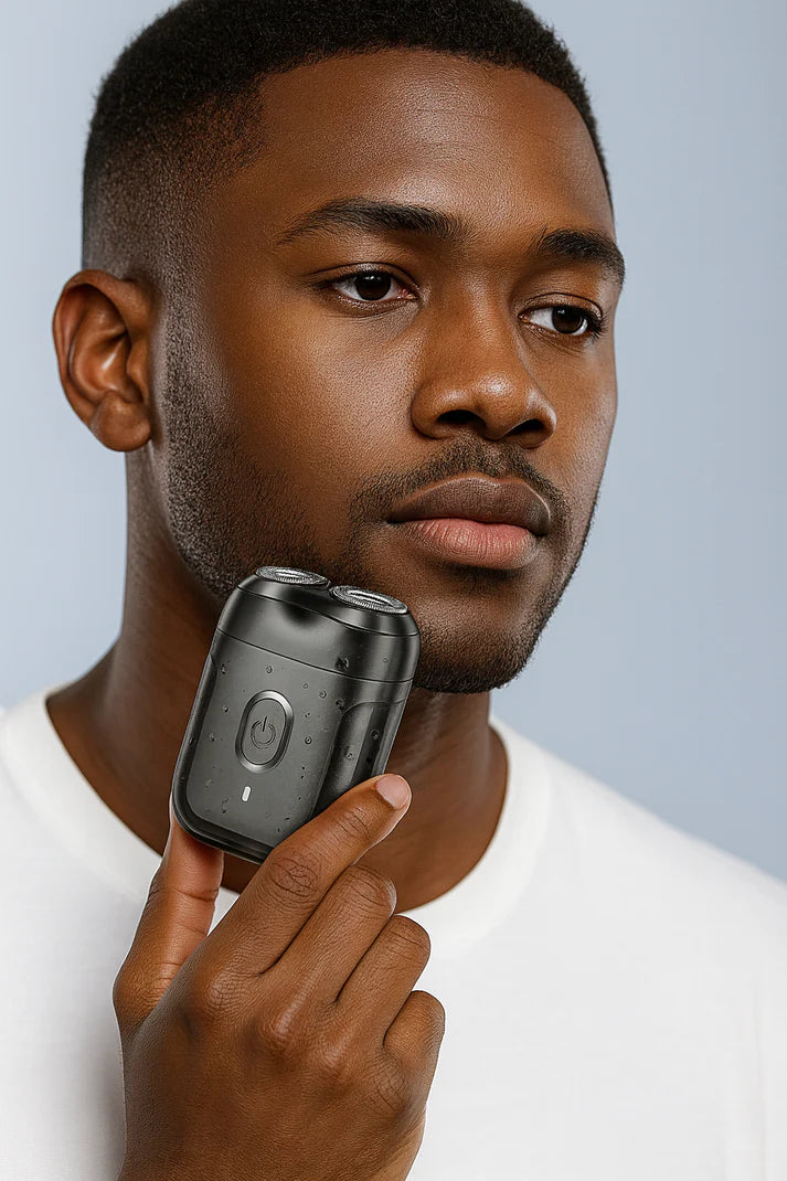 MiniShave — Rasoir de poche étanche, double tête flottante, USB-C 🔥