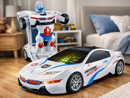 RoboRacer — Voiture de course transformable en robot, musique & lumières 🤖🏎️✨