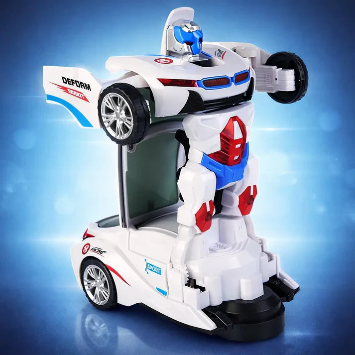 RoboRacer — Voiture de course transformable en robot, musique & lumières 🤖🏎️✨